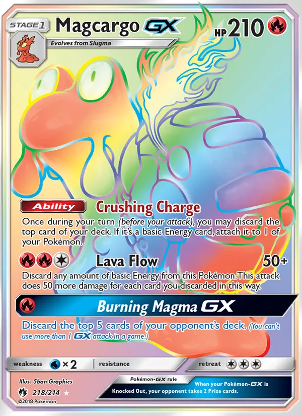 Magcargo GX (Secret) — SM - Lost Thunder #218/214