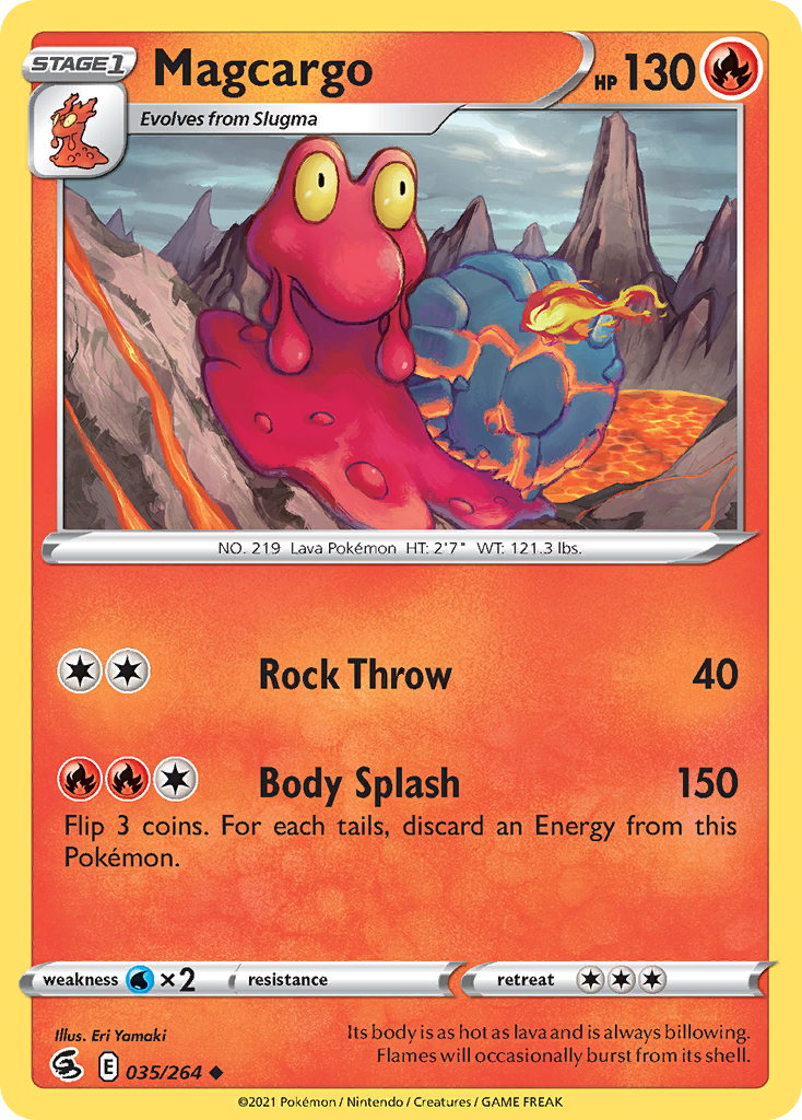 Magcargo — SWSH08: Fusion Strike #035/264