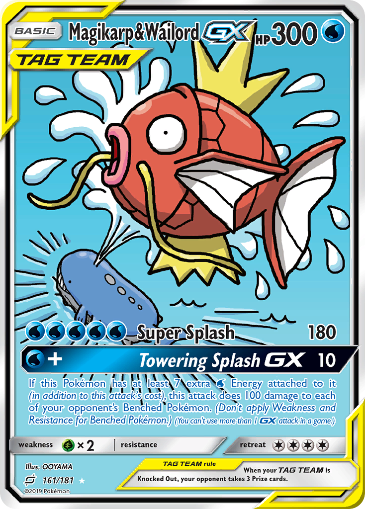 Magikarp & Wailord GX (Alternate Full Art) — SM - Team Up #161/181