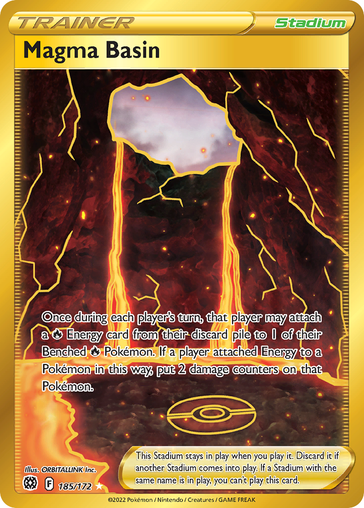 Magma Basin (Secret) — SWSH09: Brilliant Stars #185/172