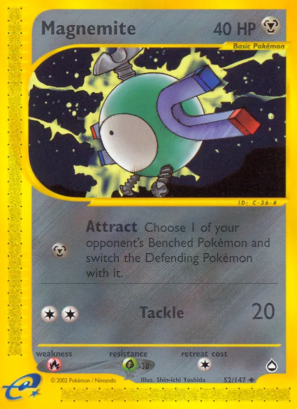 Magnemite (52) — Aquapolis #052/147