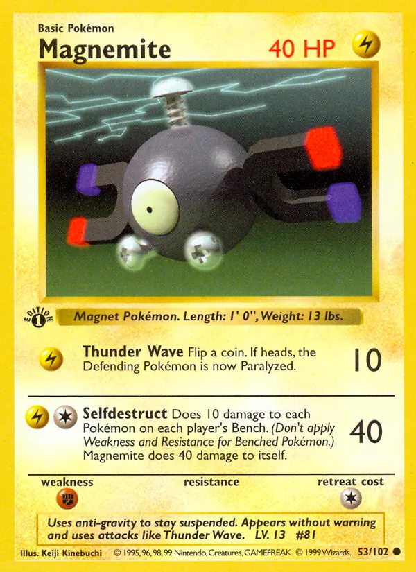 Magnemite — Base Set (Shadowless) #053/102