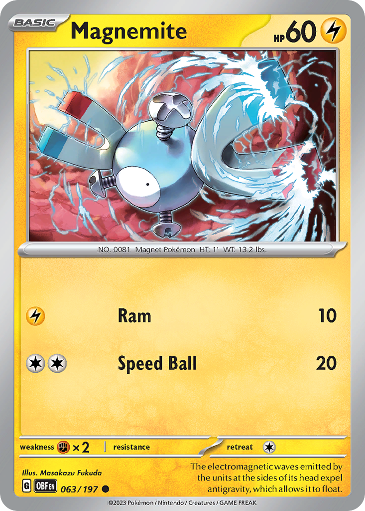 Magnemite — SV03: Obsidian Flames #063/197