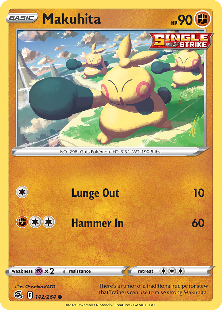 Makuhita — SWSH08: Fusion Strike #142/264