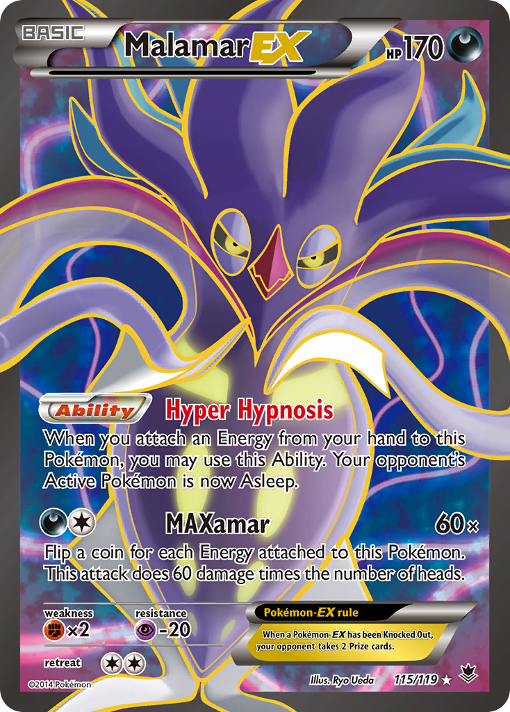 Malamar EX (115 Full Art) — XY - Phantom Forces #115/119