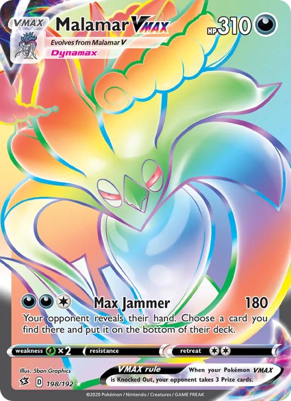 Malamar VMAX (Secret) — SWSH02: Rebel Clash #198/192