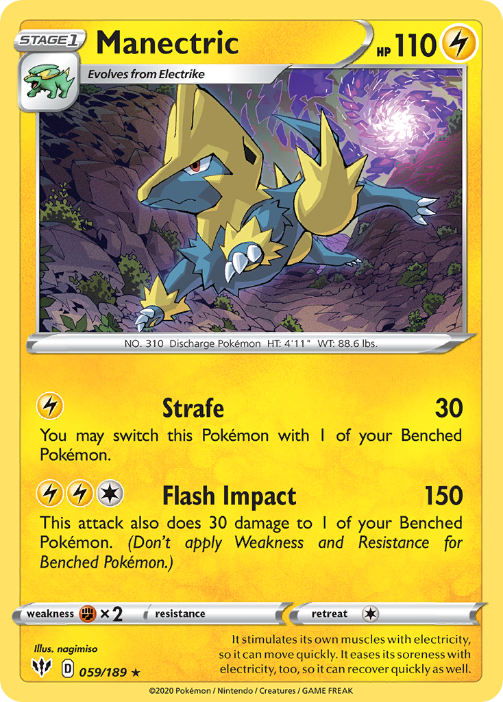 Manectric — SWSH03: Darkness Ablaze #059/189
