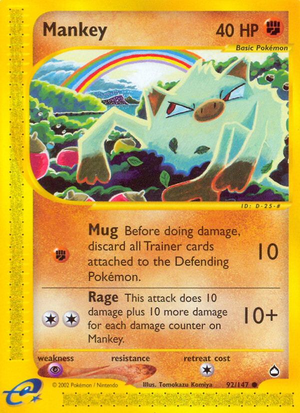 Mankey — Aquapolis #092/147