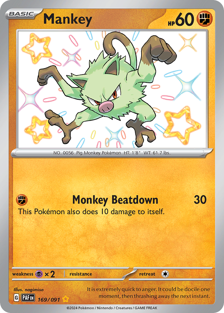 Mankey — SV: Paldean Fates #169/091