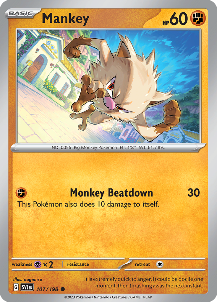 Mankey — SV01: Scarlet & Violet Base Set #107/198