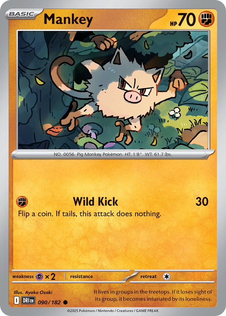 Mankey — SV10: Destined Rivals #090/182