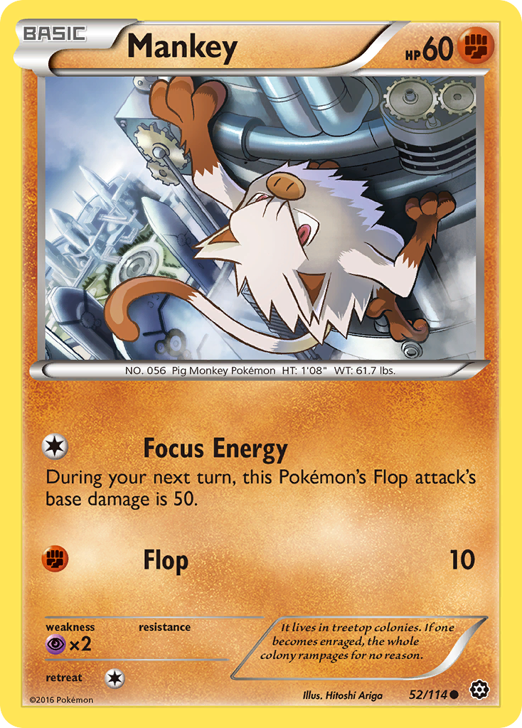 Mankey — XY - Steam Siege #52/114