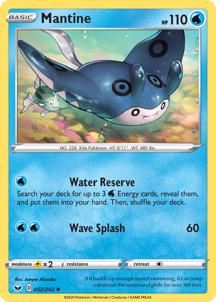 Mantine — SWSH01: Sword & Shield Base Set #052/202