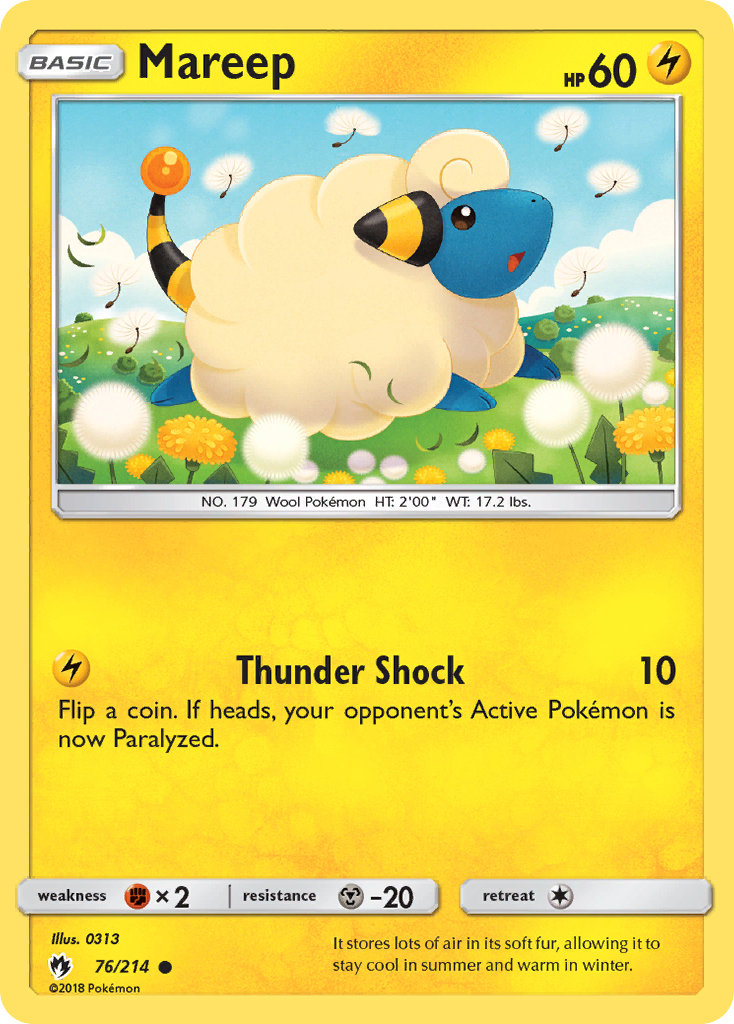 Mareep (76) — SM - Lost Thunder #76/214