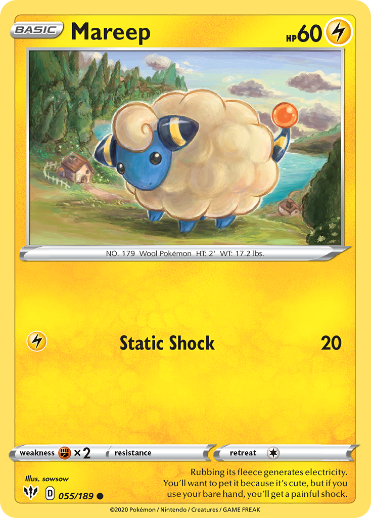Mareep — SWSH03: Darkness Ablaze #055/189