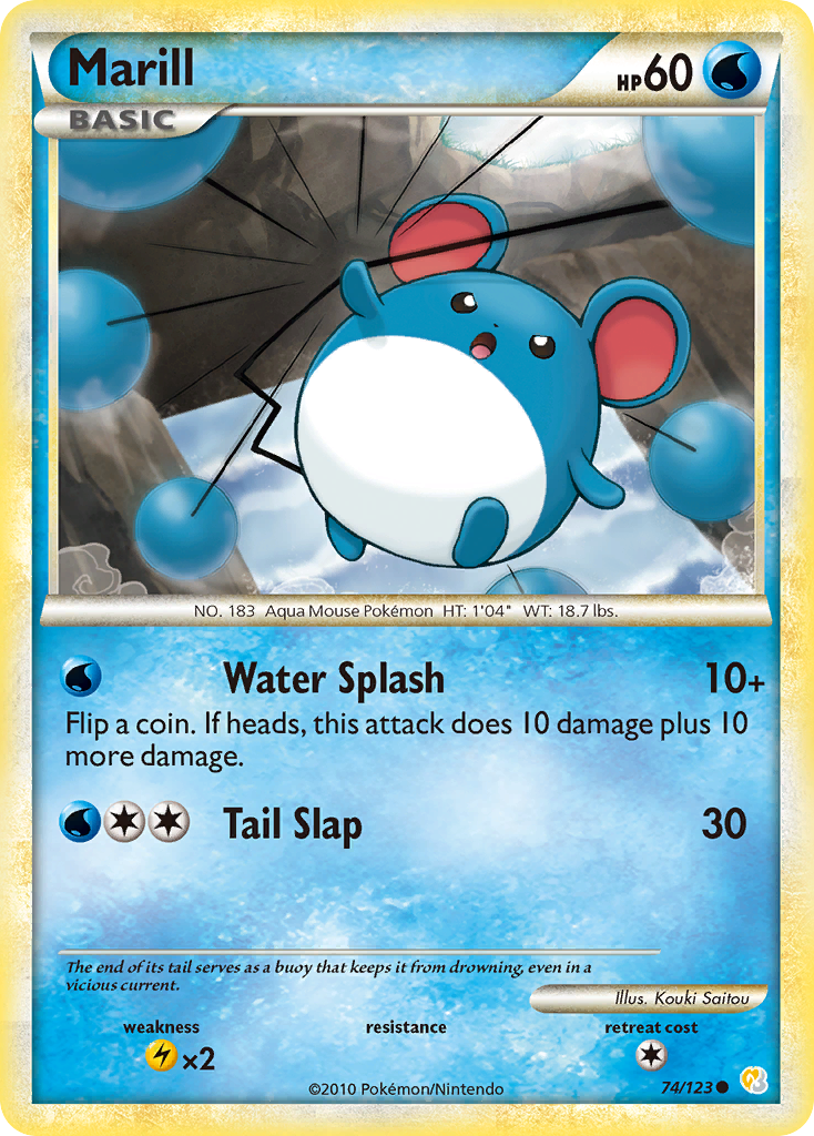 Marill — HeartGold SoulSilver #74/123