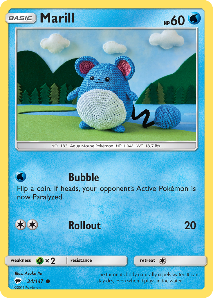 Marill — SM - Burning Shadows #34/147