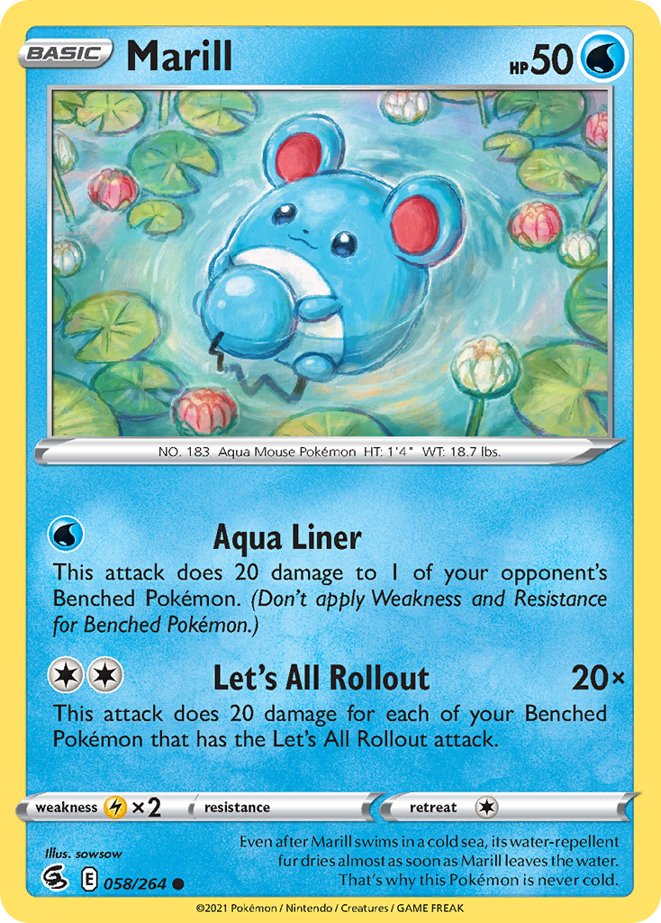 Marill — SWSH08: Fusion Strike #058/264