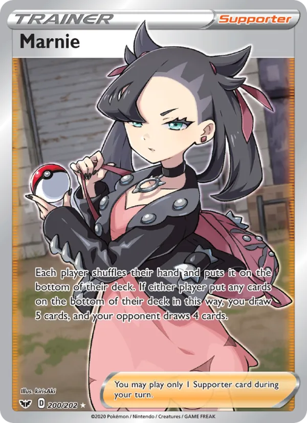 Marnie (Full Art) — SWSH01: Sword & Shield Base Set #200/202