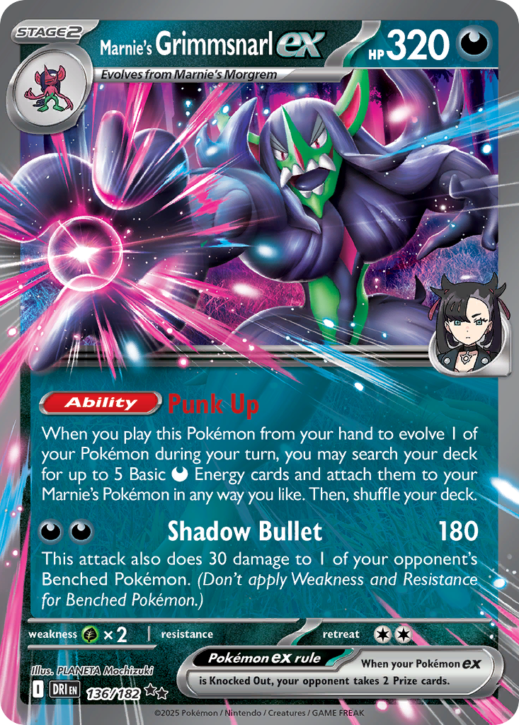 Marnie's Grimmsnarl ex — SV10: Destined Rivals #136/182