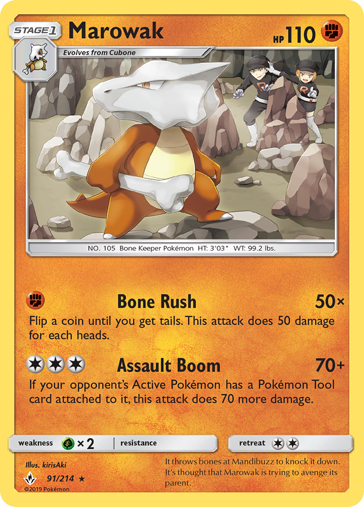 Marowak — SM - Unbroken Bonds #91/214