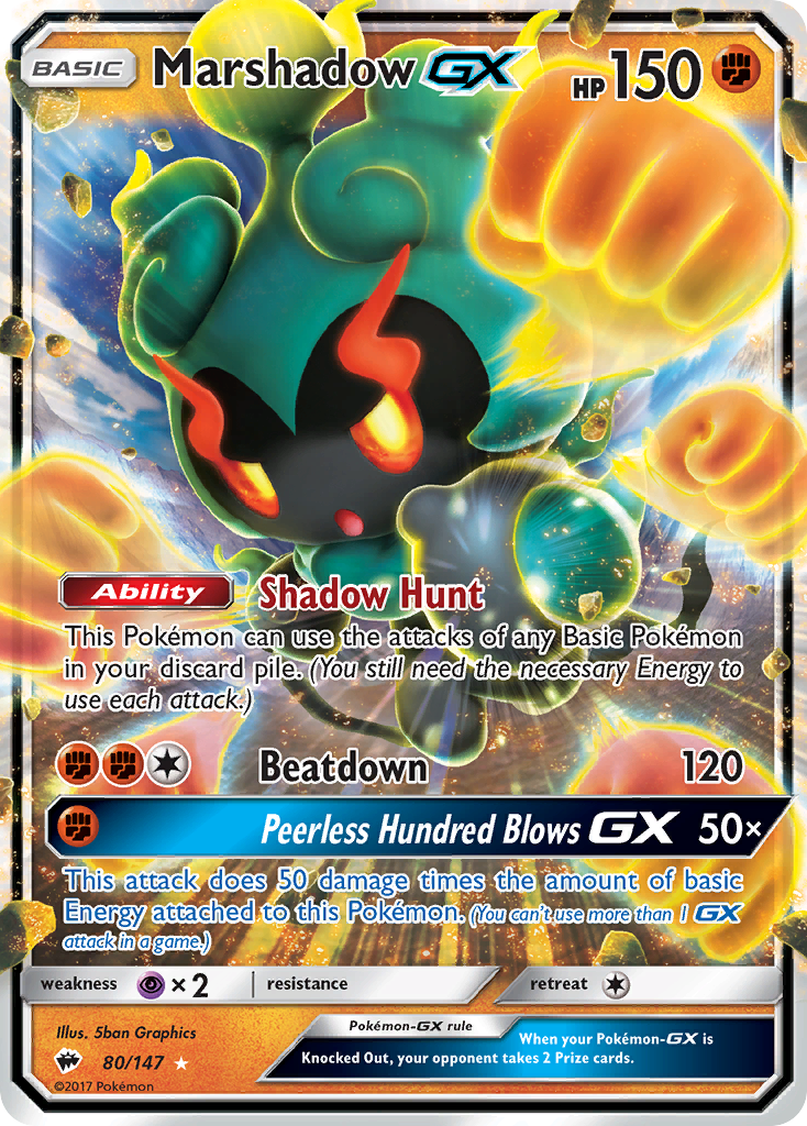 Marshadow GX — SM - Burning Shadows #80/147