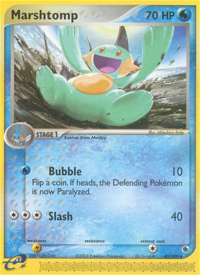 Marshtomp — Ruby and Sapphire #40/109