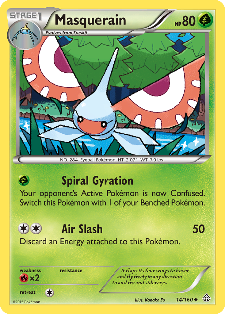 Masquerain — XY - Primal Clash #14/160