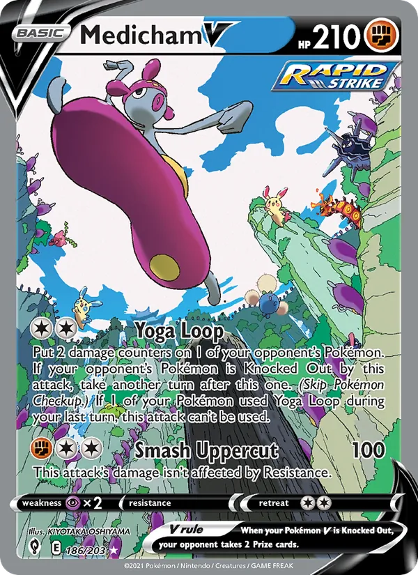 Medicham V (Alternate Full Art) — SWSH07: Evolving Skies #186/203