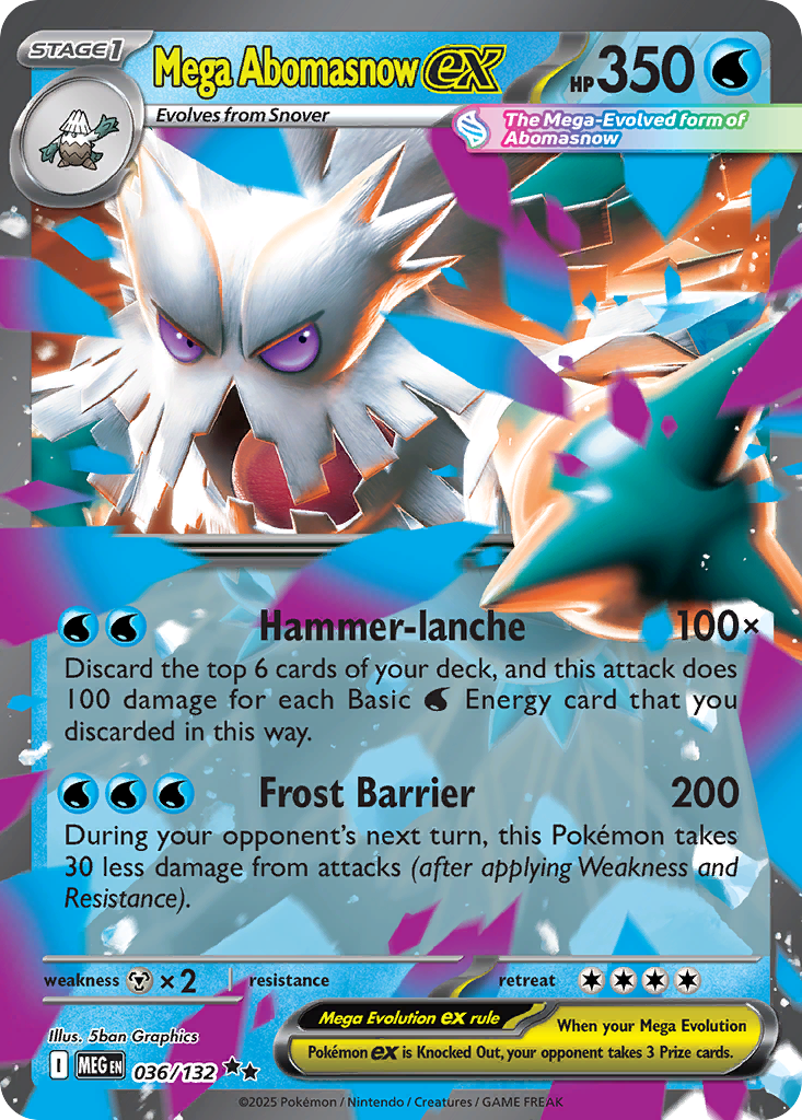 Mega Abomasnow ex — ME01: Mega Evolution #036/132