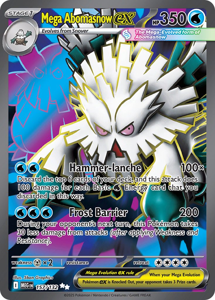 Mega Abomasnow ex — ME01: Mega Evolution #157/132