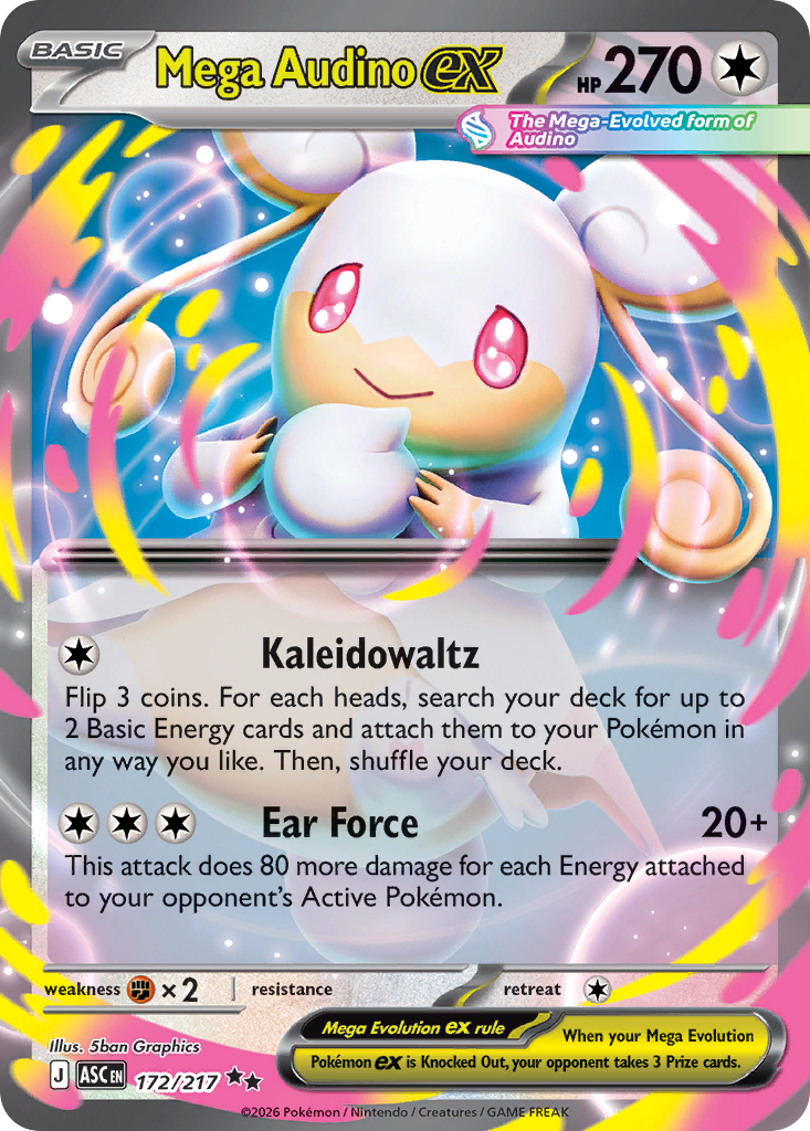 Mega Audino ex — ME: Ascended Heroes #172/217