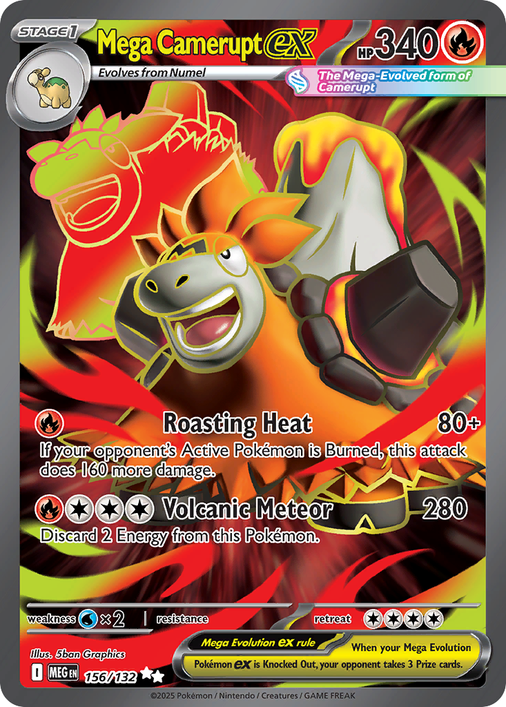 Mega Camerupt ex — ME01: Mega Evolution #156/132