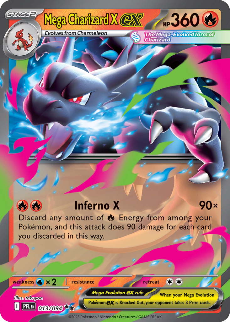 Mega Charizard X ex — ME02: Phantasmal Flames #013/094