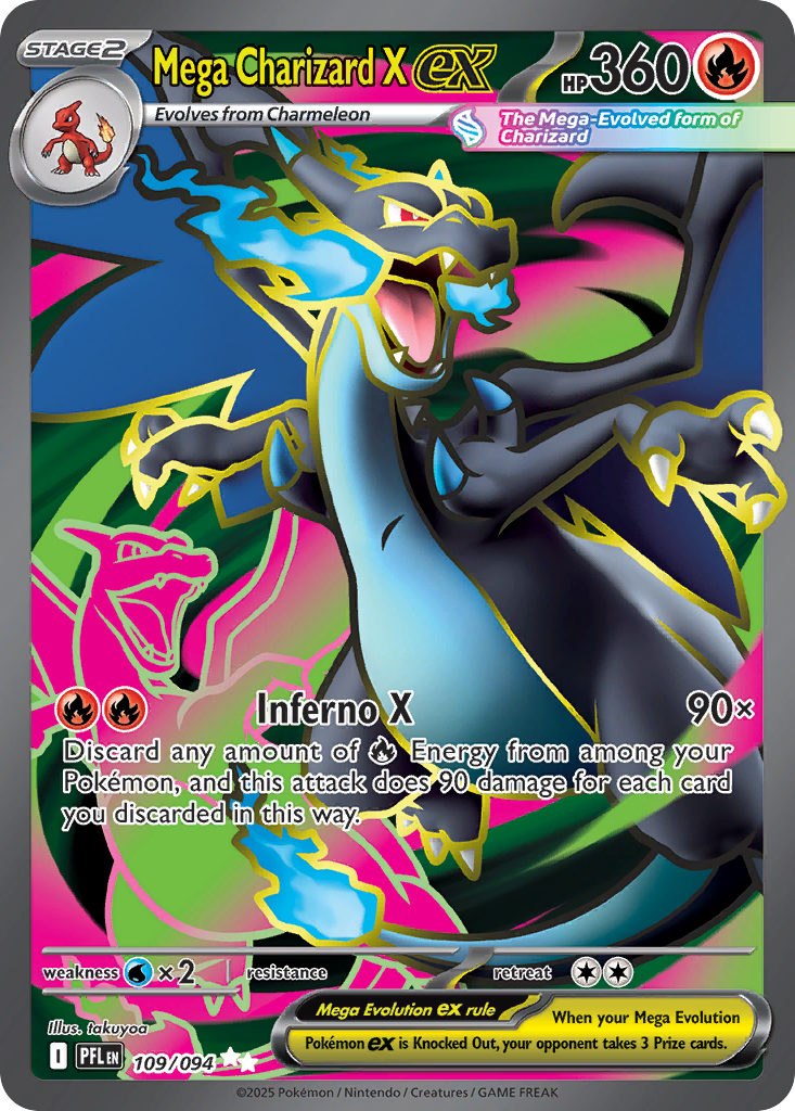 Mega Charizard X ex — ME02: Phantasmal Flames #109/094