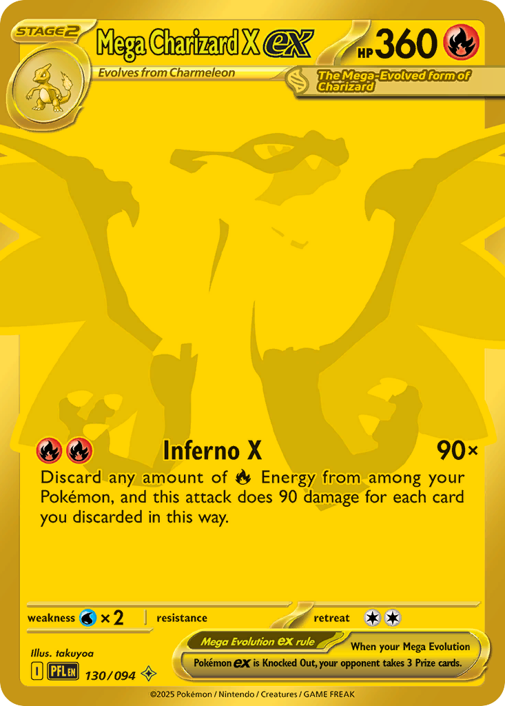 Mega Charizard X ex — ME02: Phantasmal Flames #130/094
