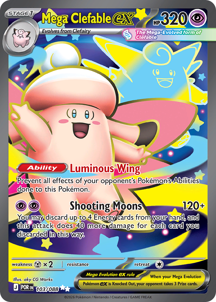 Mega Clefable ex — ME03: Perfect Order #103/088