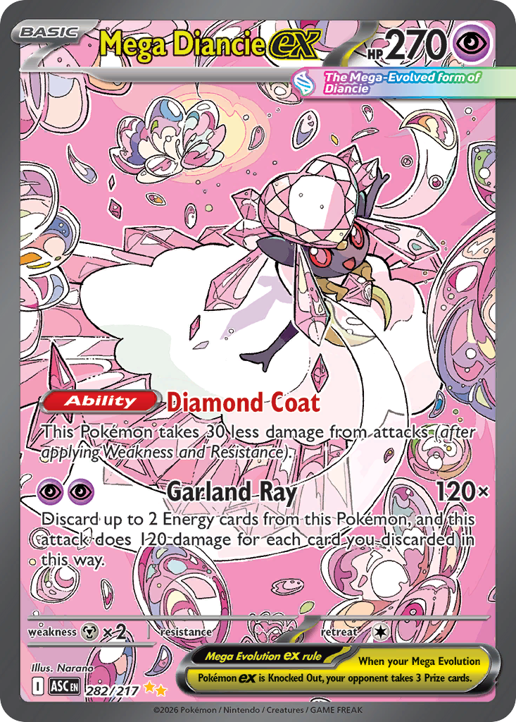 Mega Diancie ex — ME: Ascended Heroes #282/217