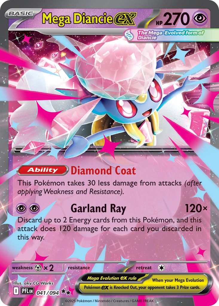 Mega Diancie ex — ME02: Phantasmal Flames #041/094