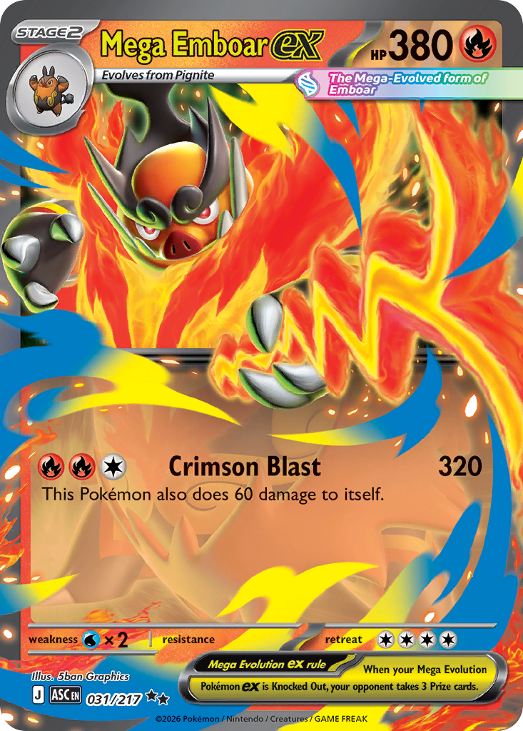 Mega Emboar ex — ME: Ascended Heroes #031/217