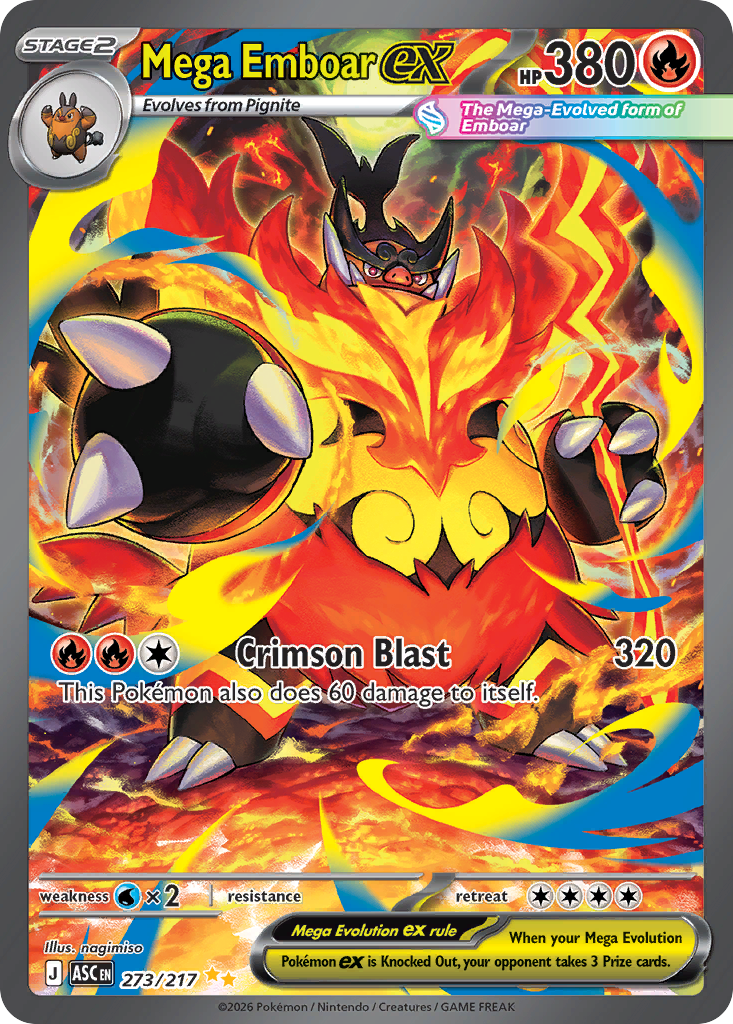 Mega Emboar ex — ME: Ascended Heroes #273/217