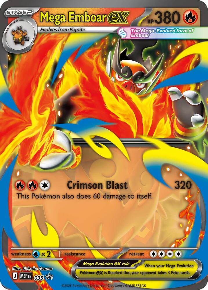 Mega Emboar ex — ME: Mega Evolution Promo #035