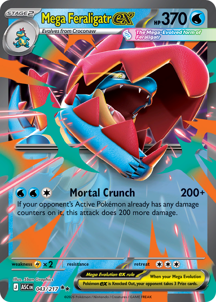 Mega Feraligatr ex — ME: Ascended Heroes #043/217