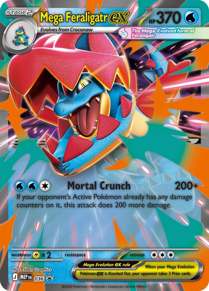 Mega Feraligatr ex — ME: Mega Evolution Promo #036
