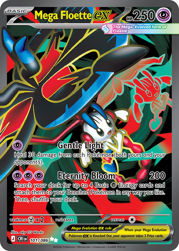 Mega Floette ex — ME04: Chaos Rising #101/086