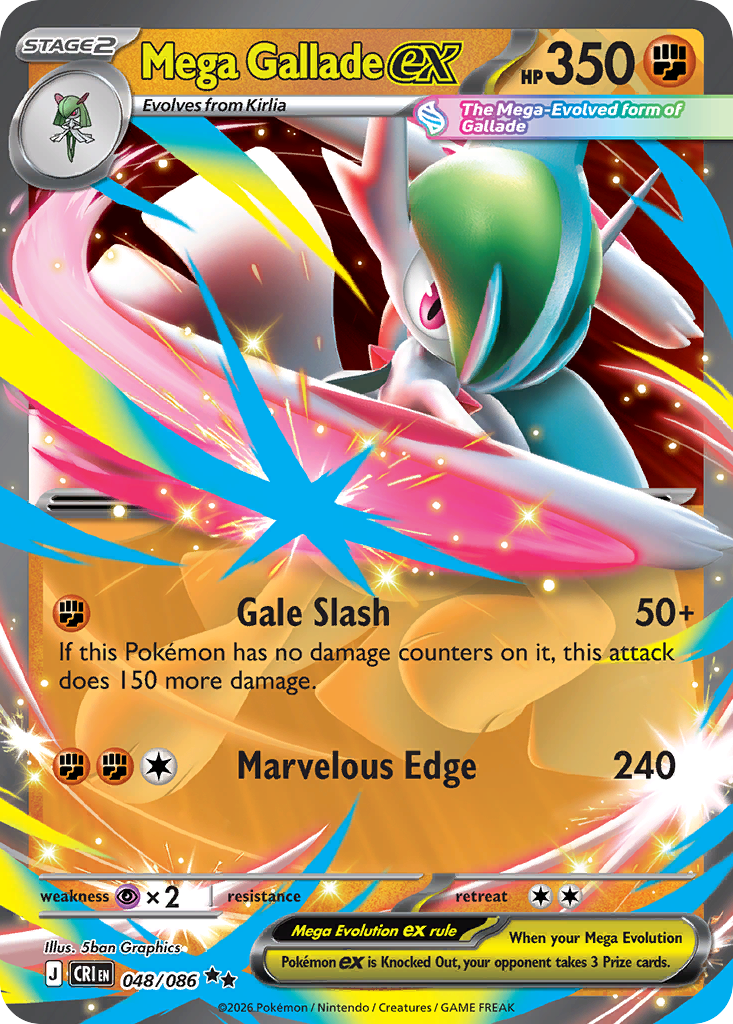 Mega Gallade ex — ME04: Chaos Rising #048/086