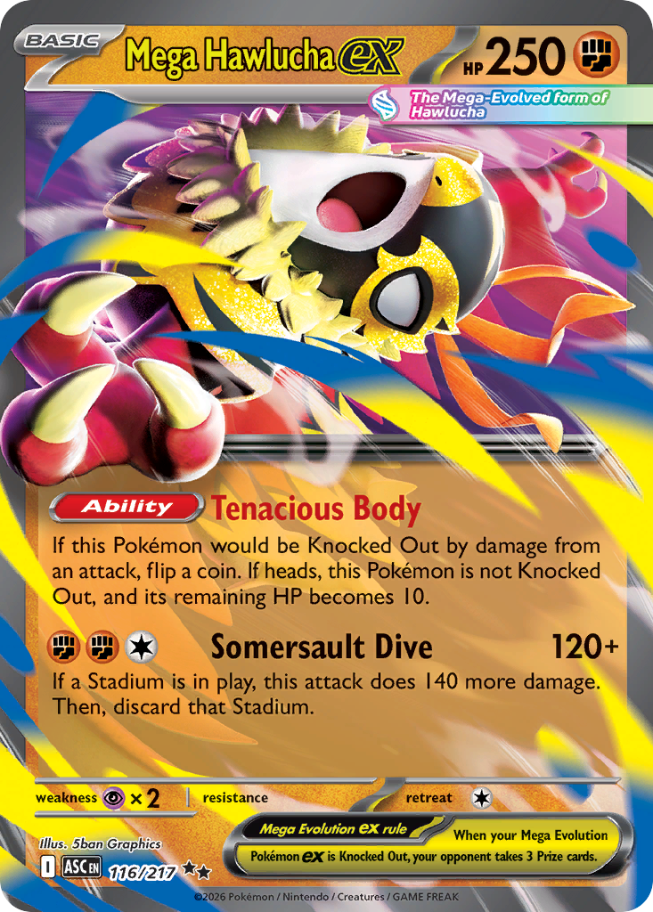 Mega Hawlucha ex — ME: Ascended Heroes #116/217