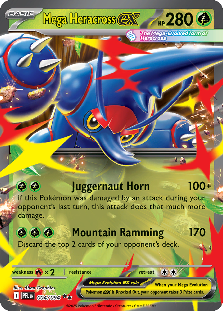 Mega Heracross ex — ME02: Phantasmal Flames #004/094