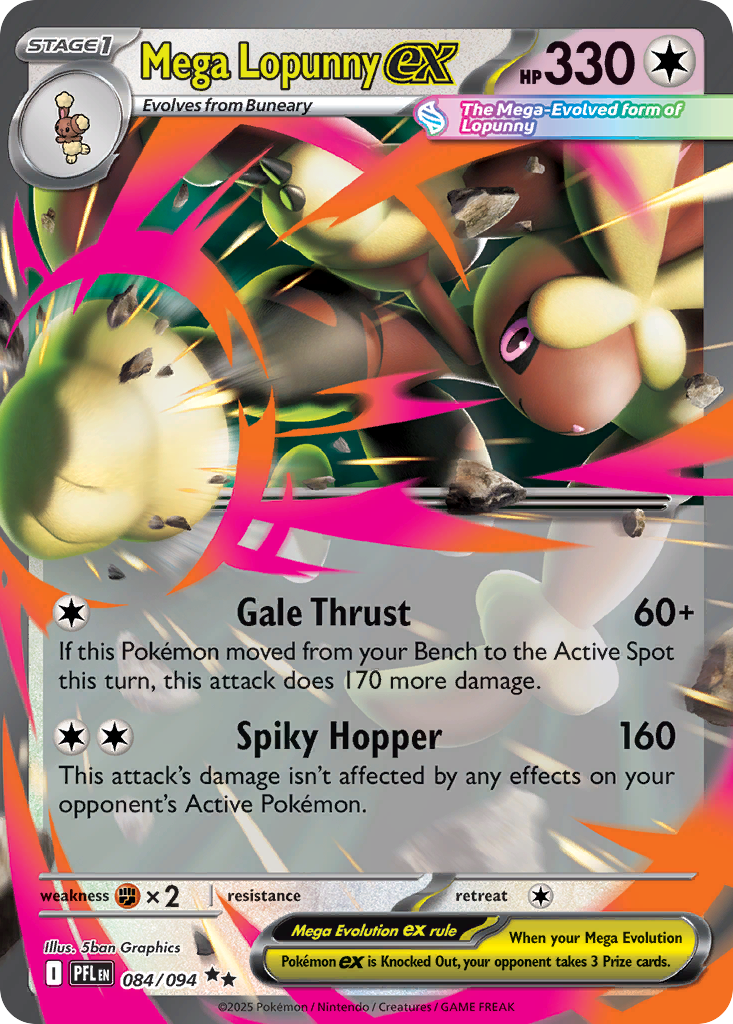 Mega Lopunny ex — ME02: Phantasmal Flames #084/094