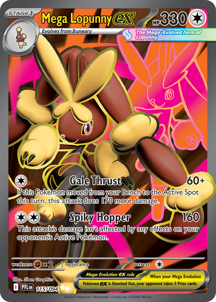 Mega Lopunny ex — ME02: Phantasmal Flames #115/094
